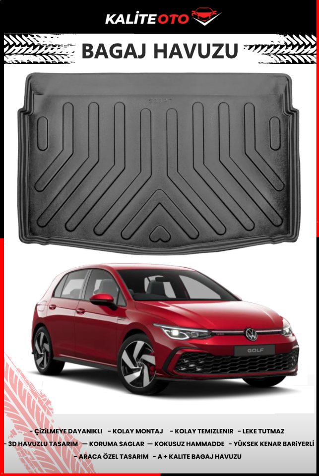 Volkswagen Golf 8 2021 Sonrası Alt Kademe 4D Bagaj Havuzu