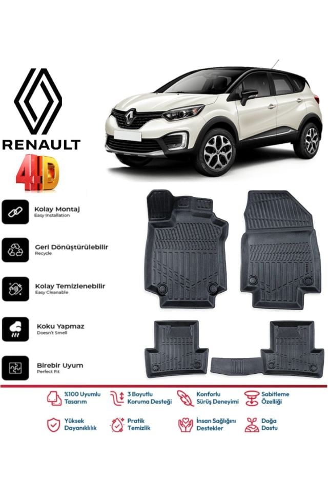 Renault Captur 2019 Model 4D Havuzlu Paspas