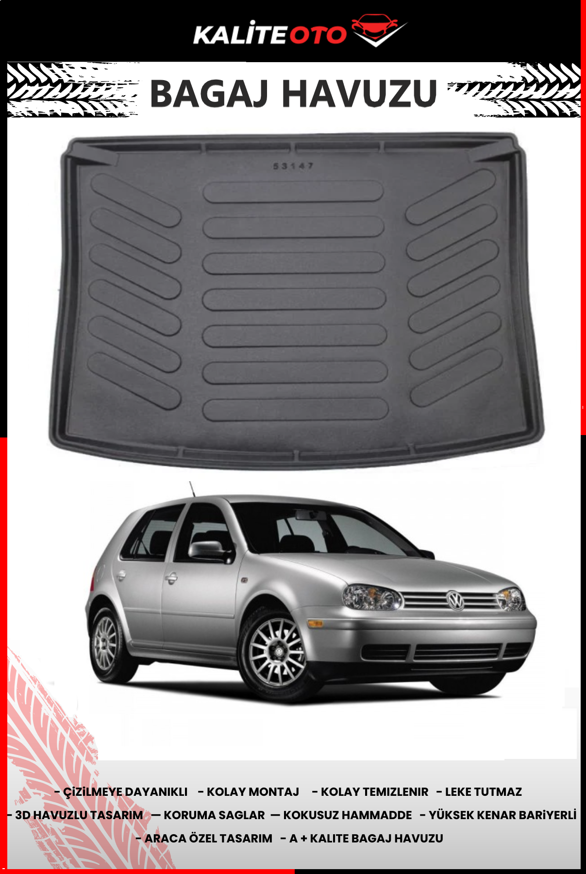 Volkswagen Golf 4 1998-2004 4D Bagaj Havuzu