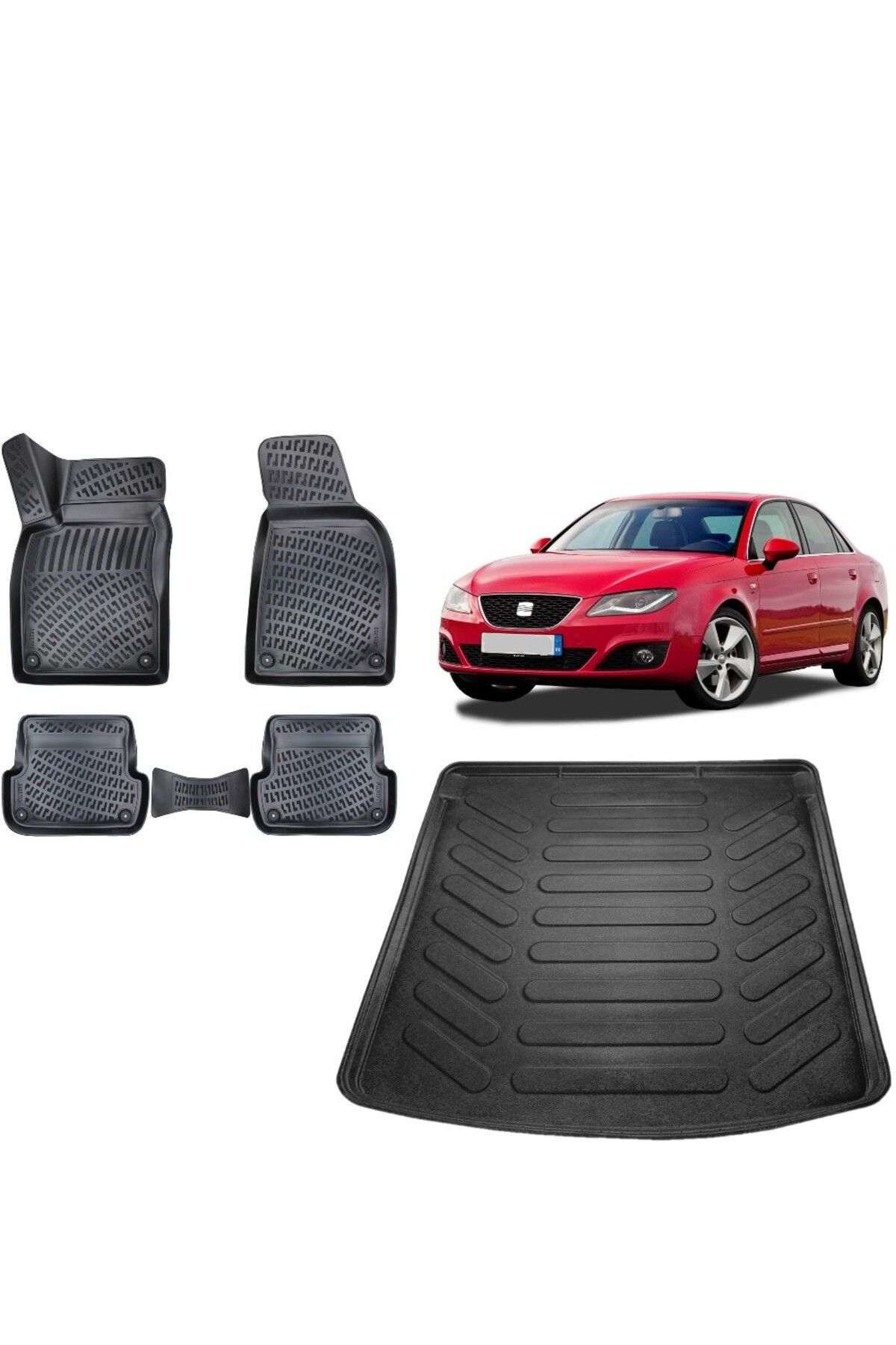Seat Exeo Sedan 2010 Model 3D Bagaj Havuzu+3D Havuzlu Araca Özel Paspas Takımı