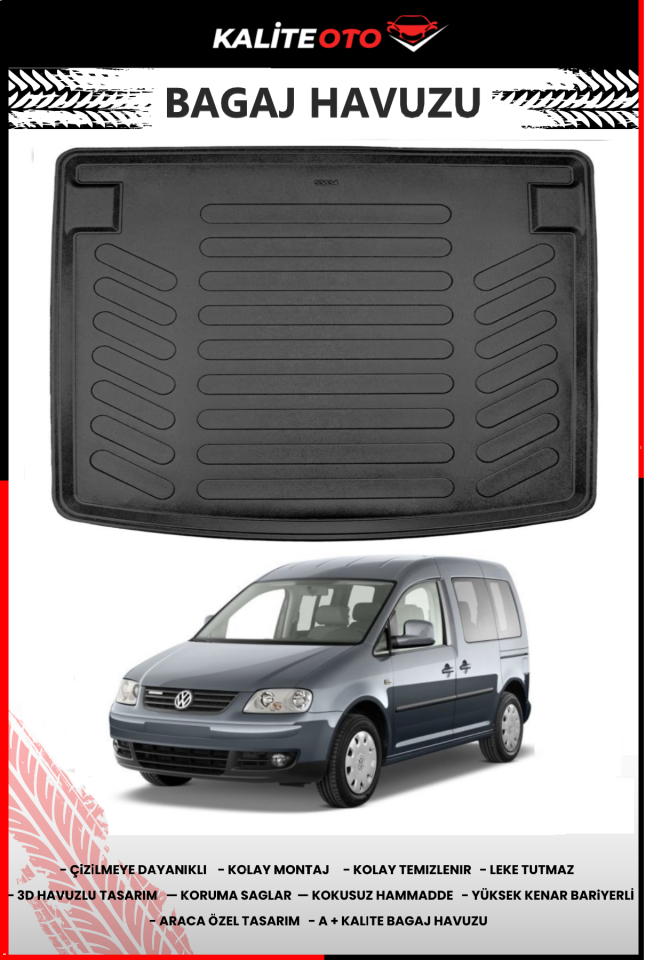 Volkswagen Caddy 2002-2010 4D Bagaj Havuzu