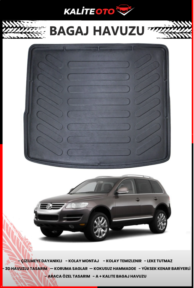Volkswagen Touareg 2002-2010 Arası 4D Bagaj Havuzu