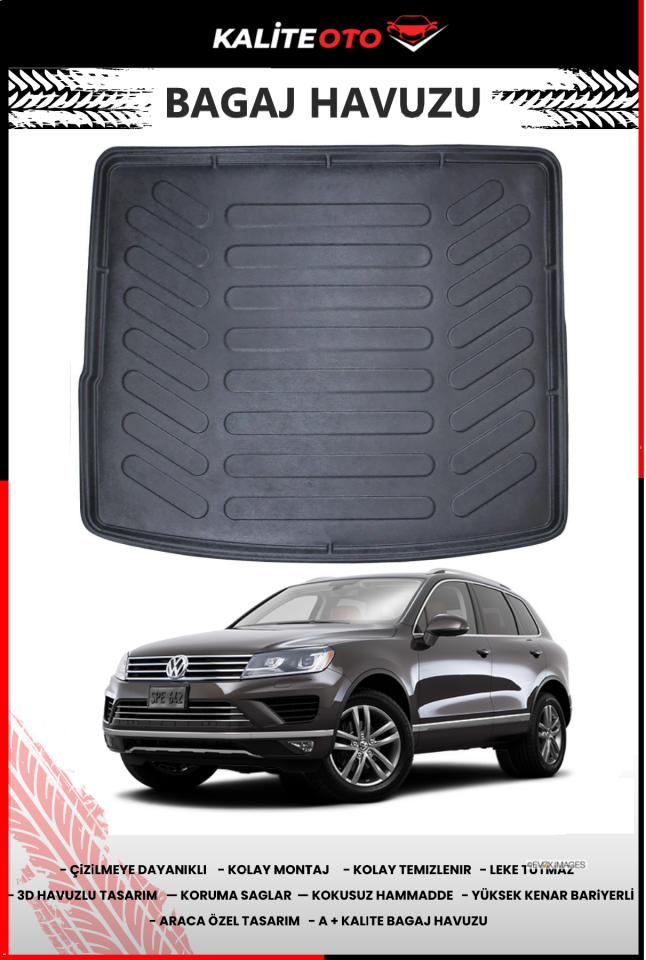 Volkswagen Touareg 2010 Sonrası 4D Bagaj Havuzu