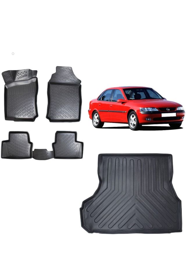 Opel Vectra B 2000 Model 3D Bagaj Havuzu+3D Havuzlu Araca Özel Paspas Takımı