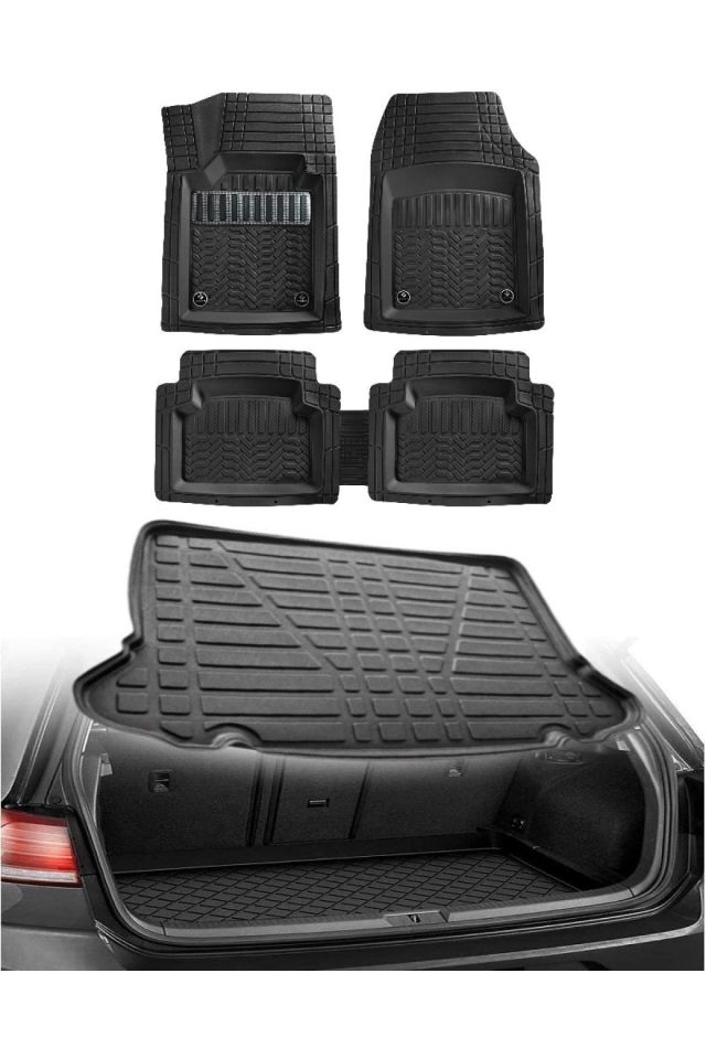 Mini Countryman 2010-2016 3d Bagaj Havuzu+3d Maximum Siyah Havuzlu Paspas Gri Kromajlı