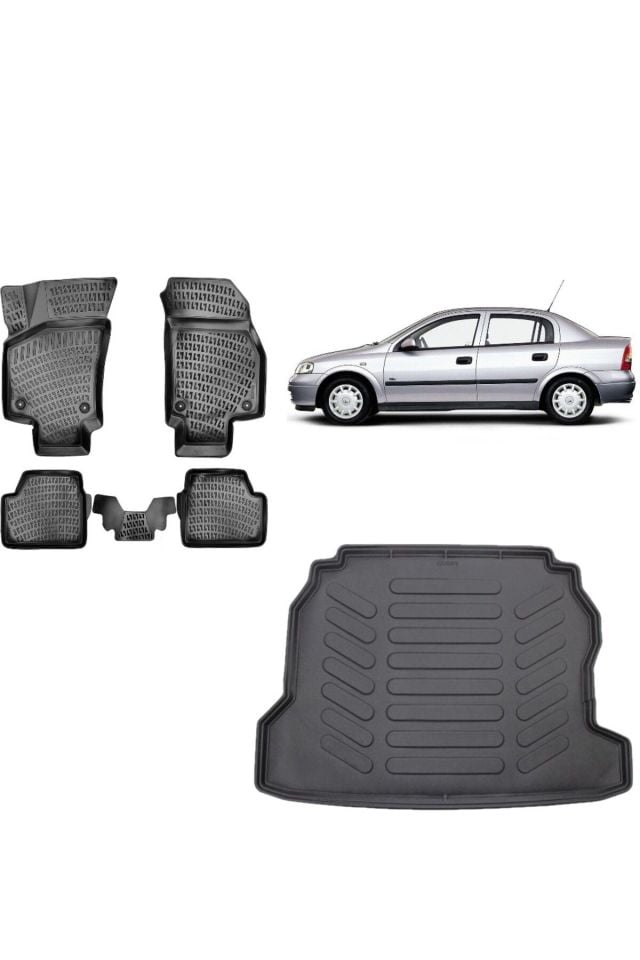 Opel Astra G Sedan 2003 Model 3D Bagaj Havuzu+3D Havuzlu Araca Özel Paspas Takımı