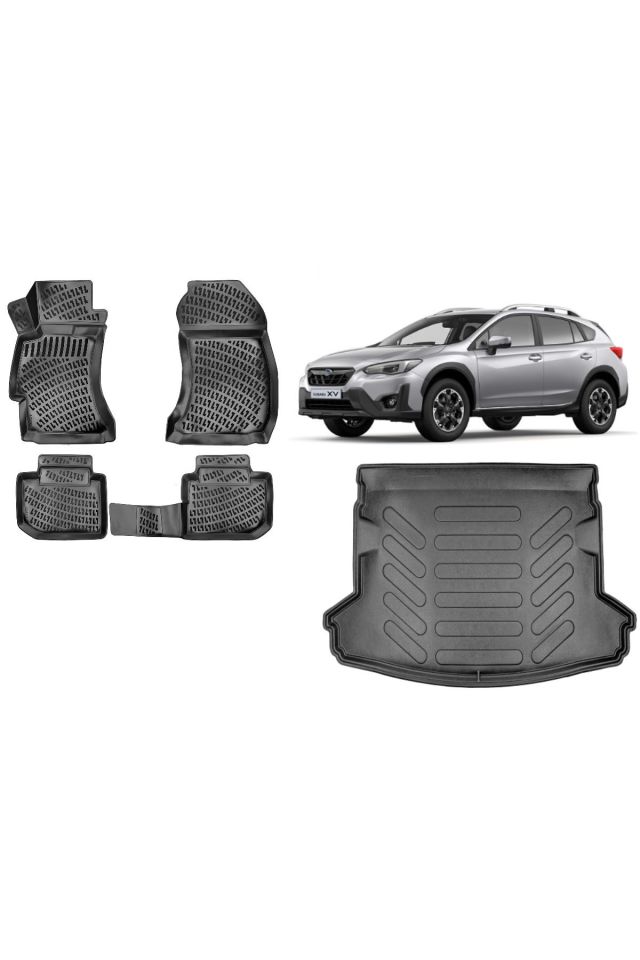 Subaru XV 2022 Model 3D Bagaj Havuzu+3D Havuzlu Araca Özel Paspas Takımı