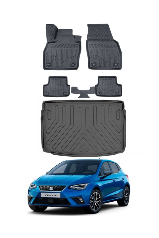 Seat Ibıza 2022 Model Üst Bagaj Havuzu Araca Özel Siyah Paspas Takımı