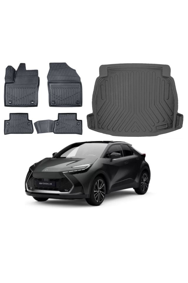 Toyota C-HR 2024 Model Ses Sistemsiz Bagaj Havuzu Paspas Takımı Pro Eva Serisi