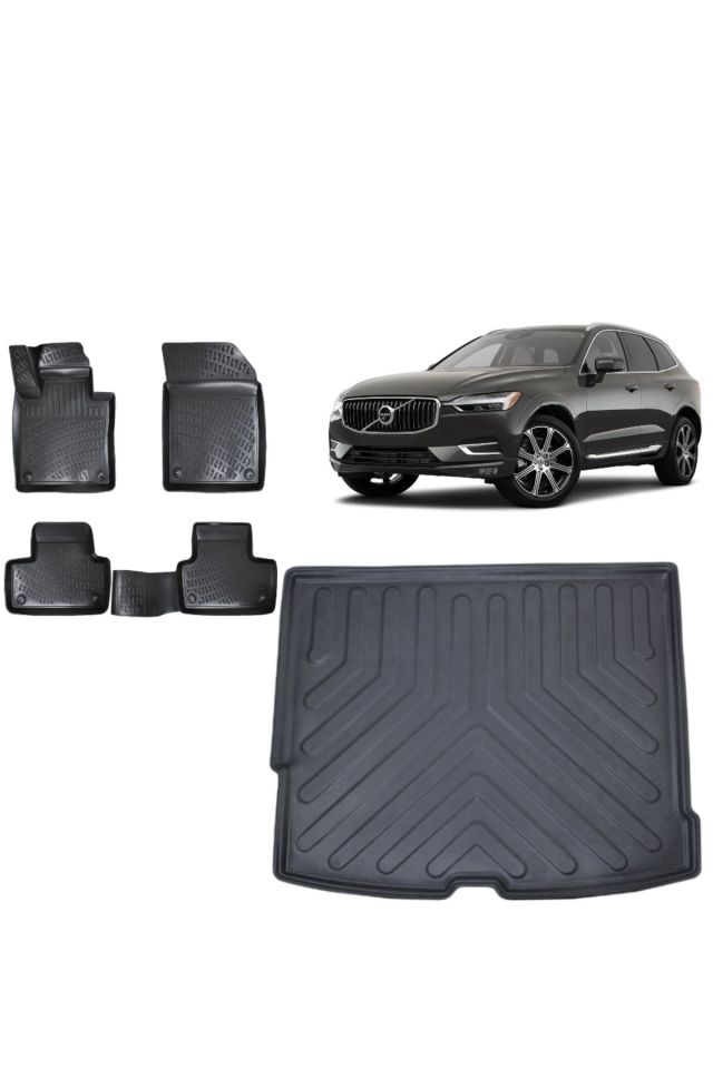 Volvo XC60 2020 Model 3D Bagaj Havuzu+3D Havuzlu Araca Özel Paspas Takımı