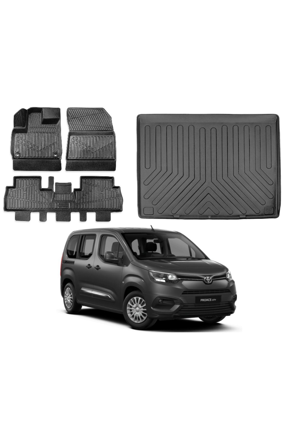 Toyota Proace Cıty 2020 Model Bagaj Havuzu Paspas Takımı Pro Eva Serisi
