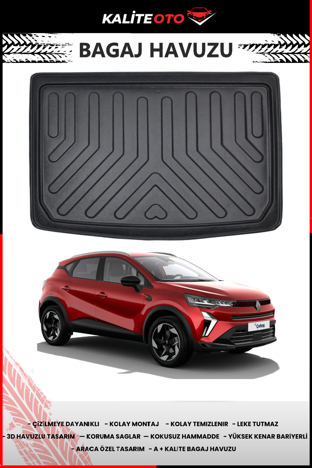 Renault Captur 2019 Sonrası Bagaj Havuzu Alt Kademe