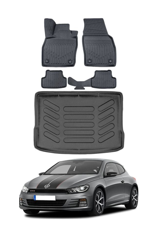 Volkswagen Scirocco 2010 Model Bagaj Havuzu Araca Özel Siyah Paspas Takımı