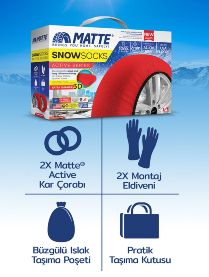 MATTE KAR ÇORABI ACTIVE X-SMALL