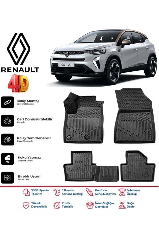 Renault Captur 2024 Model 4D Havuzlu Paspas