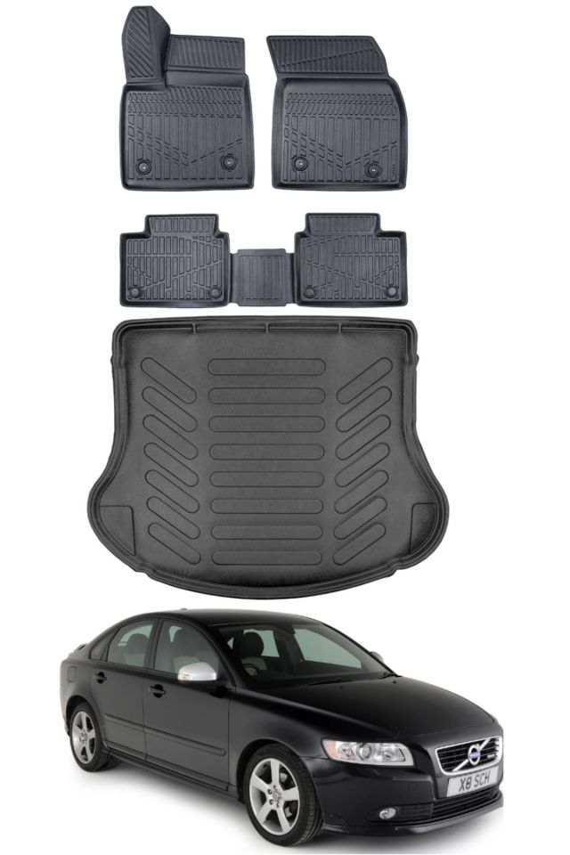 Volvo S40 2008 Model Bagaj Havuzu Araca Özel Siyah Paspas Takımı