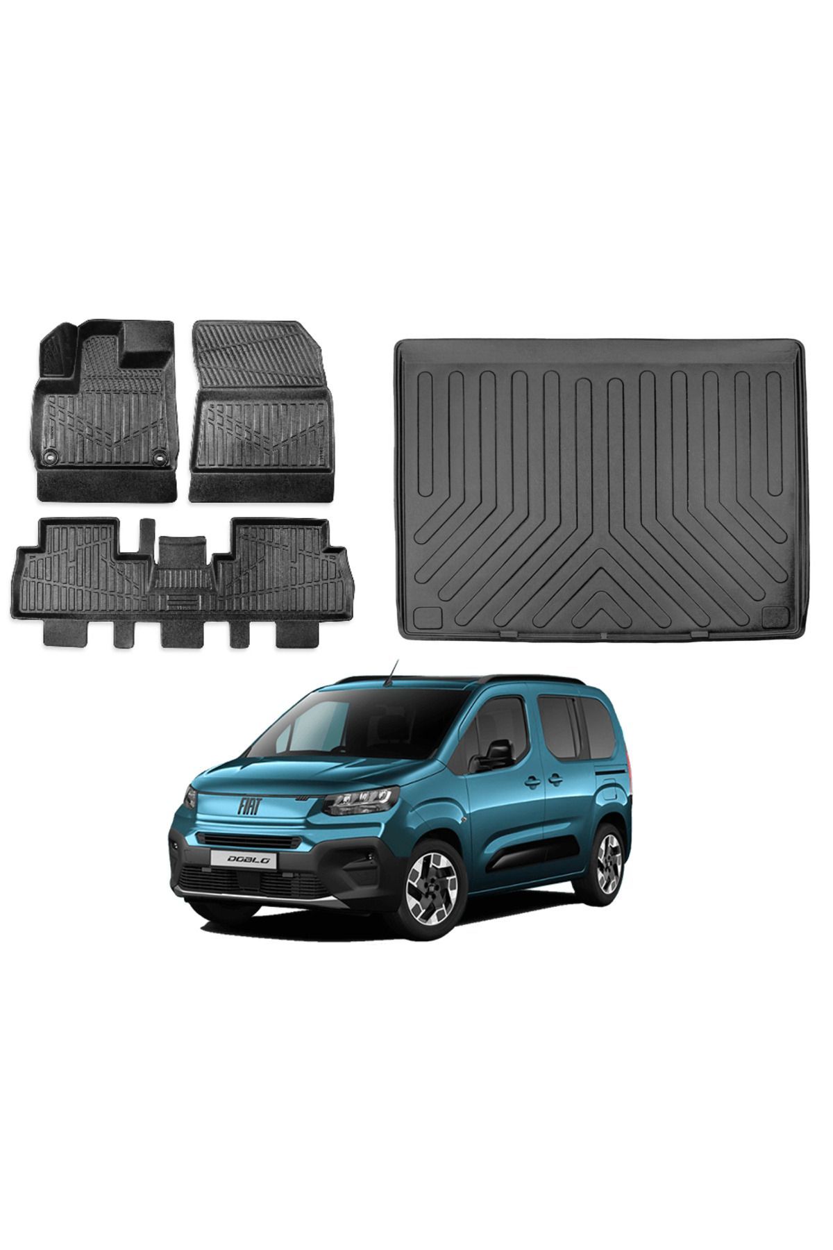 Fiat Doblo 2024 Model Bagaj Havuzu Paspas Takımı Maxi Eva Serisi