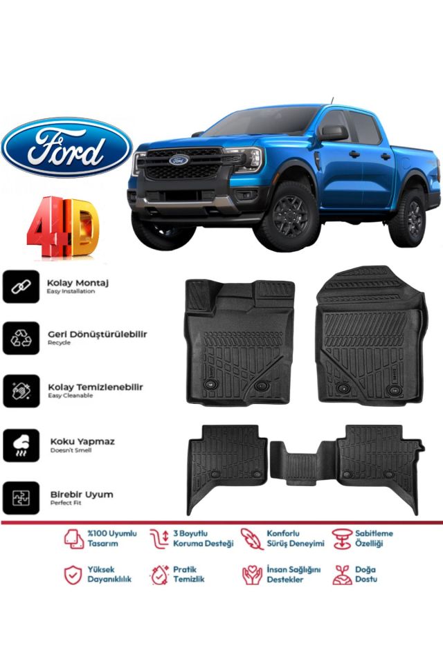 Ford Ranger 2025 Model 4D Havuzlu Paspas
