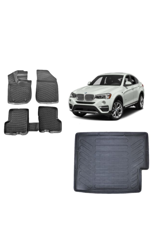 Bmw X4 2016 Model 3D Bagaj Havuzu+3D Havuzlu Araca Özel Paspas Takımı