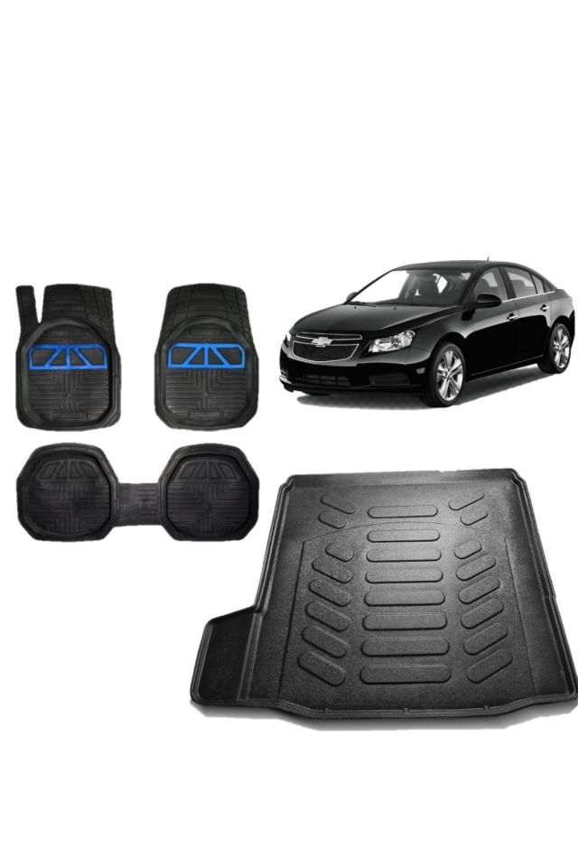 Chevrolet Cruze Sedan 2015 Model 3D Bagaj Havuzu+3D Havuzlu Araca Özel Paspas Takımı