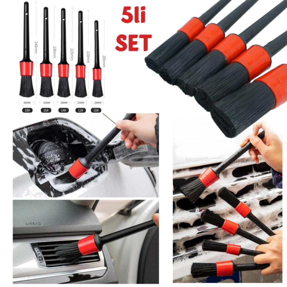 DETAY TEMİZLİK FIRÇASI SETİ 5 FARKLI BOY