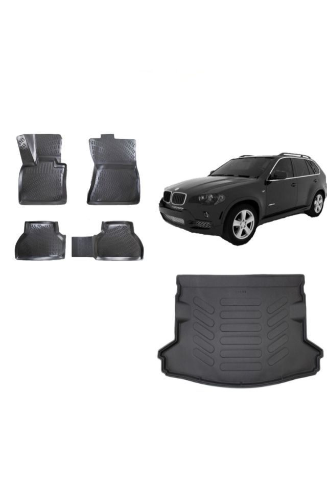 Bmw X5 2009 Model 3D Bagaj Havuzu+3D Havuzlu Araca Özel Paspas Takımı