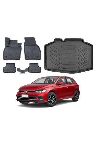 Polo 2022 Sonrası Model Impression Paket Bagaj Havuzu+3D Araca Özel Paspas Takımı Luxury Serisi