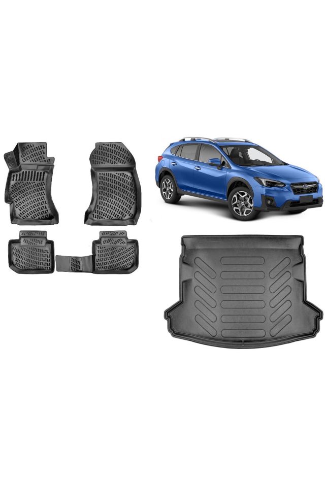 Subaru XV 2014 Model 3D Bagaj Havuzu+3D Havuzlu Araca Özel Paspas Takımı