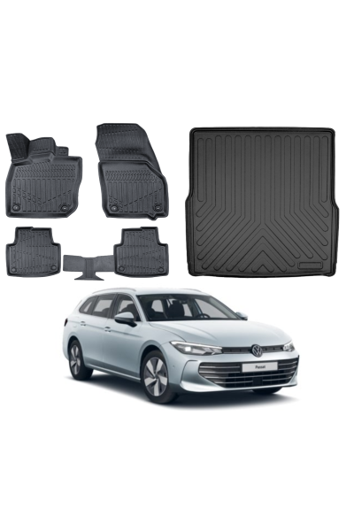 Passat B9 Variant 2024 Sonrası 3D Bagaj Havuzu+3D Araca Özel Paspas Takımı
