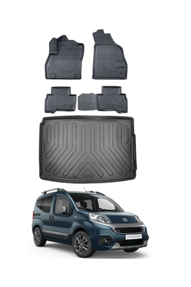 Fiat Fiorino 2013 Model Bagaj Havuzu Araca Özel Siyah Paspas Takımı