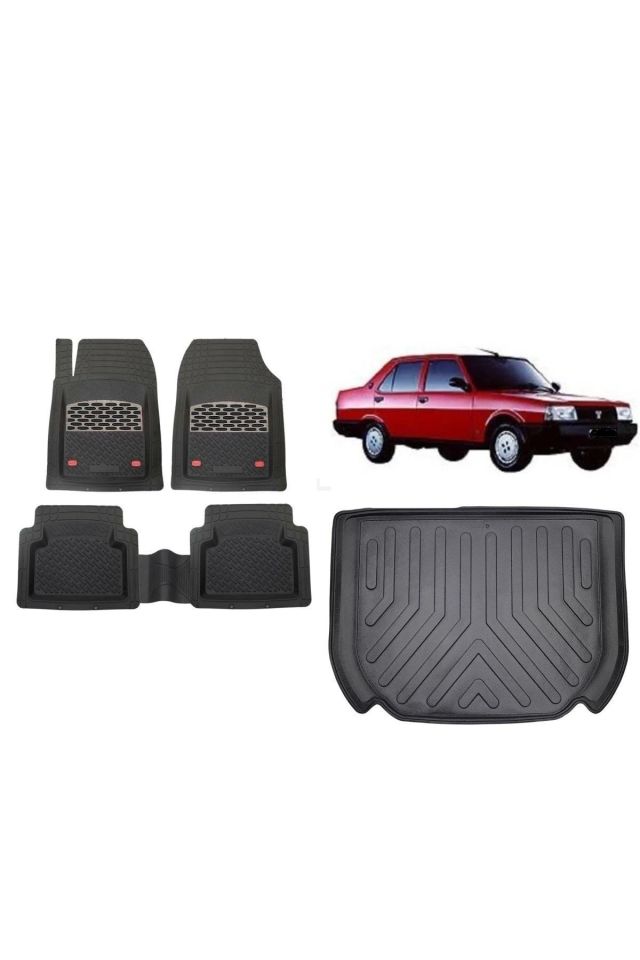 Şahin Doğan 2000 Model 3d Bagaj Havuzu+3d Gri Kromlu Havuzlu Paspas Takımı