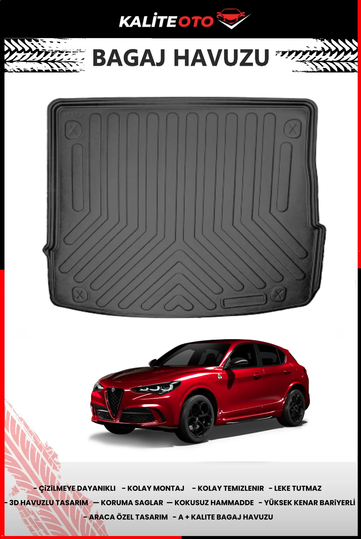 Alfa Romeo Stelvio 2017 Sonrası Bagaj Havuzu