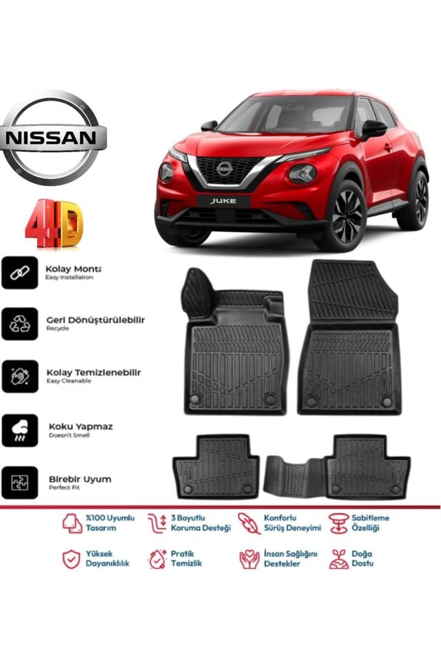 Nissan Juke 2020 Model 4D Havuzlu Paspas