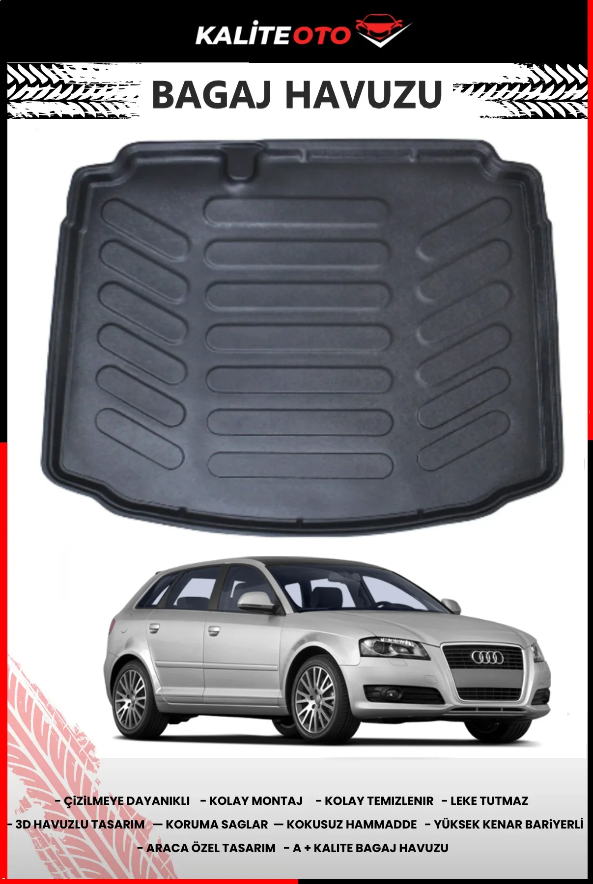 Audi A3 Hatchback 2003-2012 4D Bagaj Havuzu