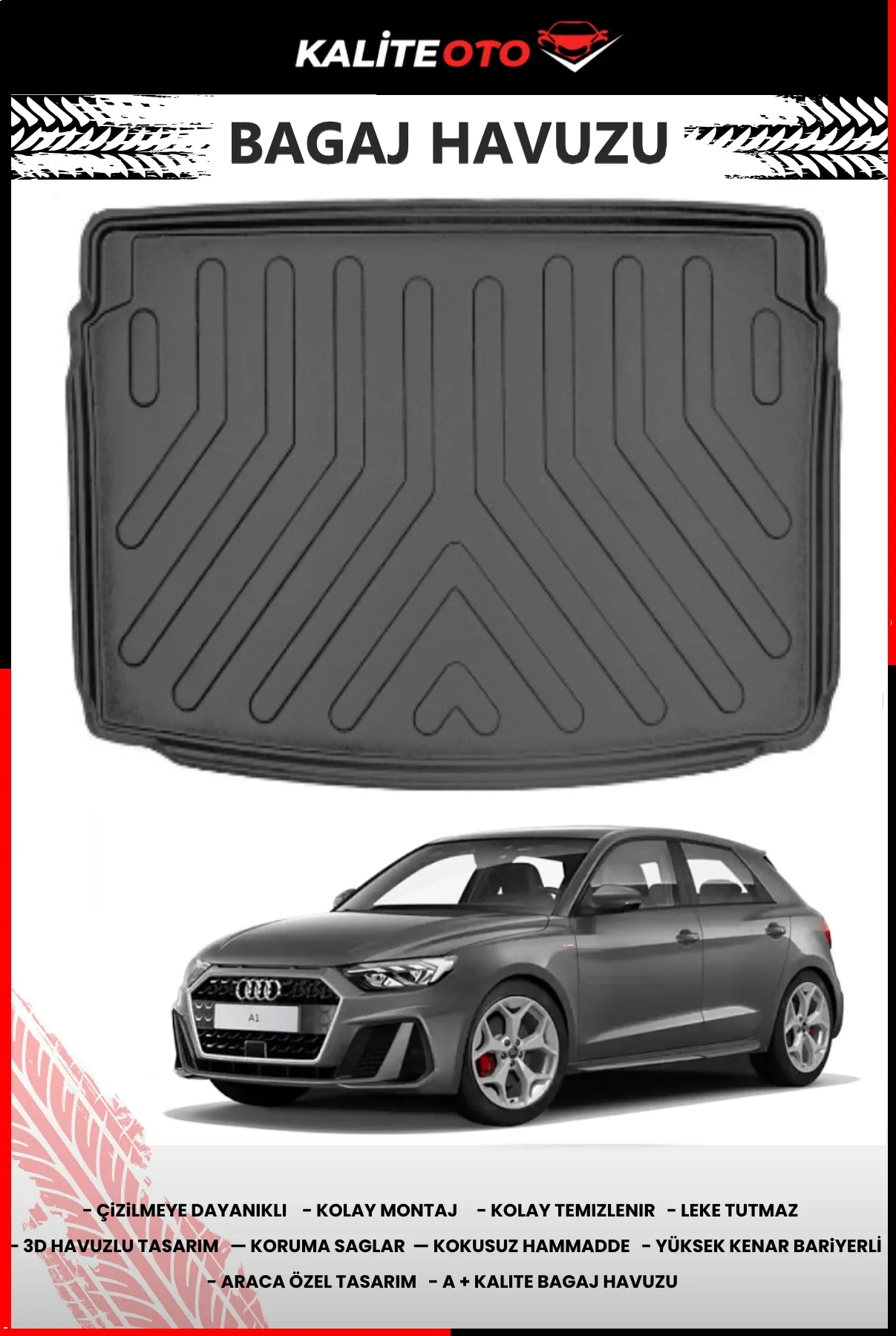 Audi A1 Sportback 2018 Sonrası Üst Bagaj Havuzu