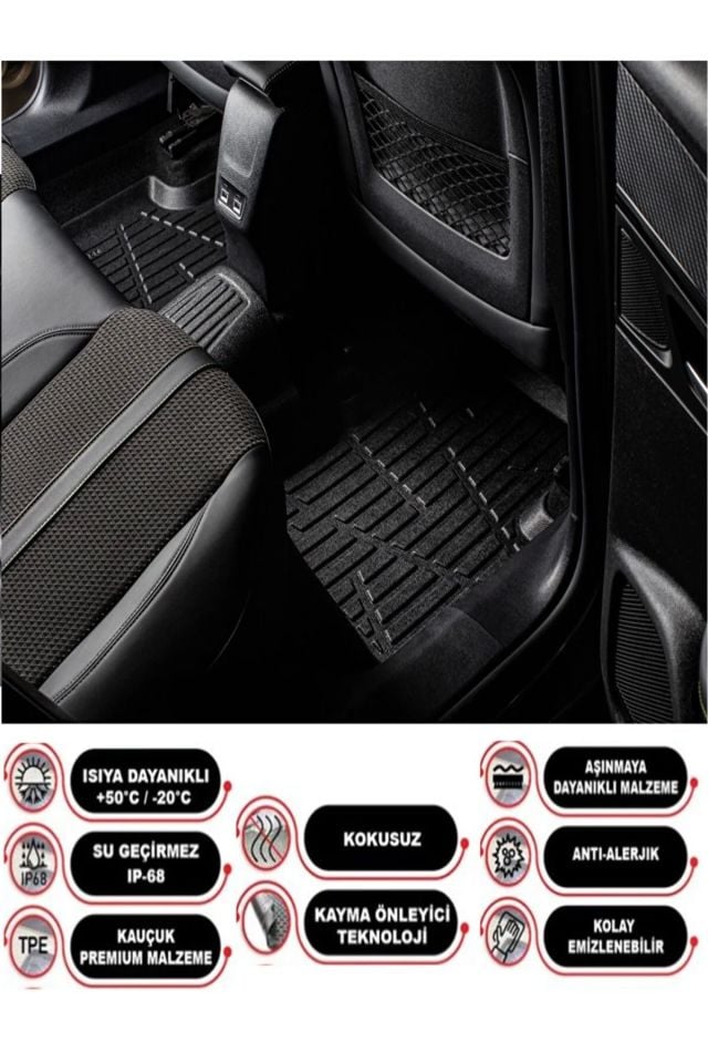 Peugeot 2008 2024 Model 3D Bagaj Havuzu+4D Havuzlu Paspas Setii