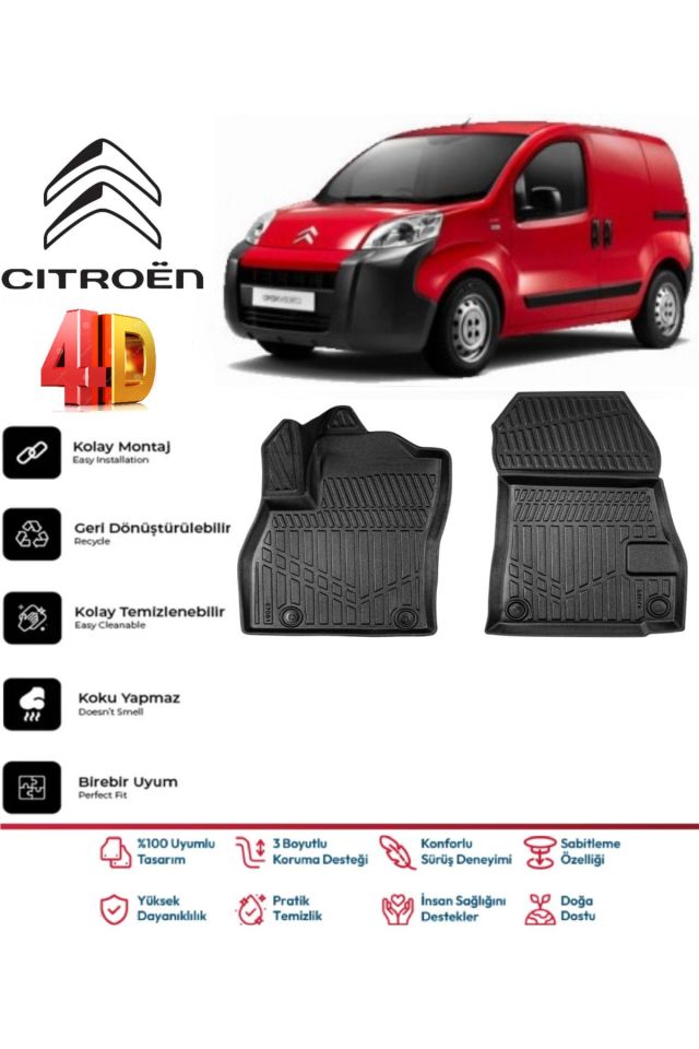 Citroen Nemo 2014 Model 4D Havuzlu Paspas