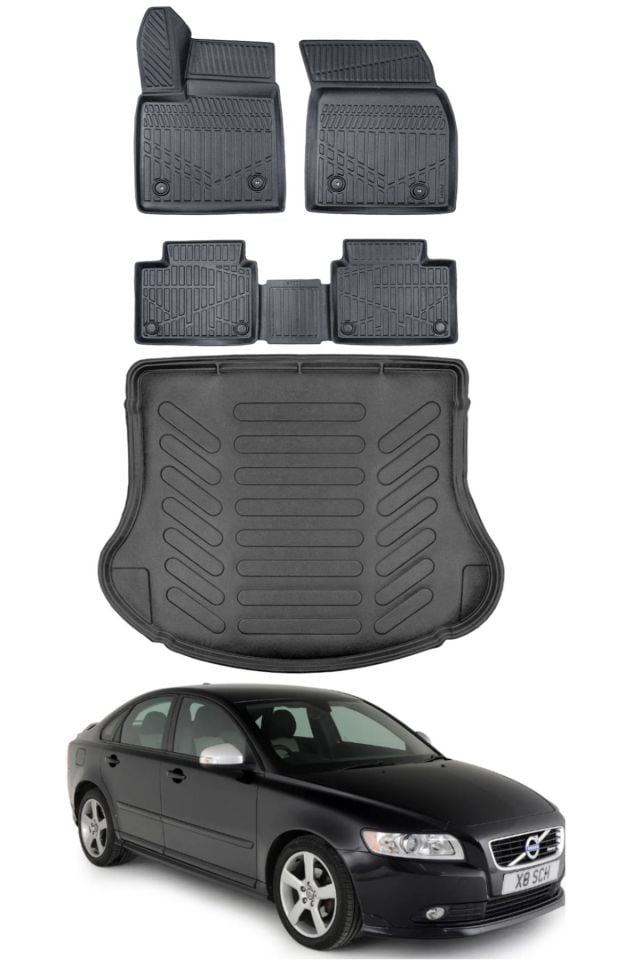 Volvo S40 2007 Model Bagaj Havuzu Araca Özel Siyah Paspas Takımı