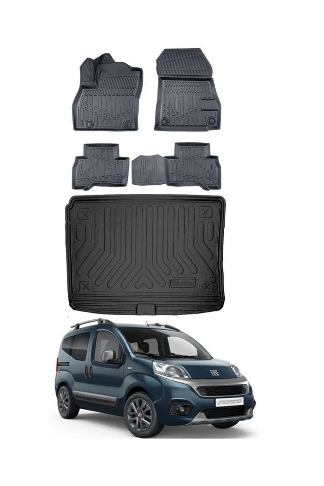 Fiat Fiorino 2024 Model Bagaj Havuzu Araca Özel Siyah Paspas Takımı
