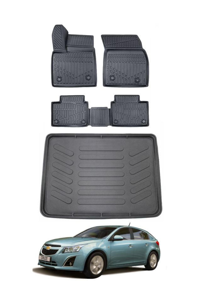 Chevrolet Cruze Hatchback 2012 Model Bagaj Havuzu Araca Özel Siyah Paspas Takımı