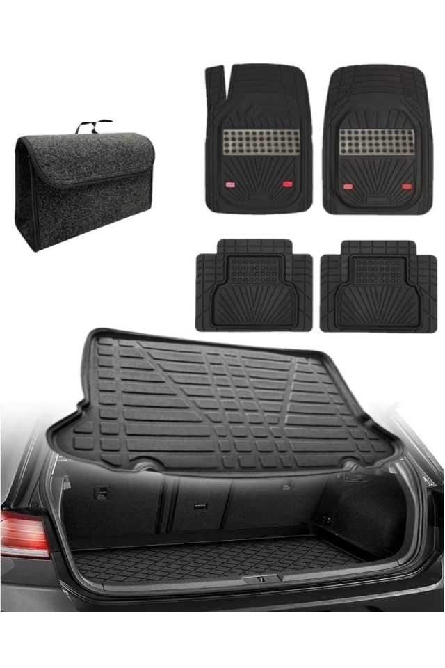 Renault Laguna 2 Uyumlu Kokusuz 3d Bagaj Havuzu+3d Venüs Karbon Havuzlu Paspas