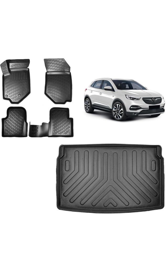 Opel Mokka 2021 Model ÜST 3D Bagaj Havuzu+3D Havuzlu Araca Özel Paspas Takımı