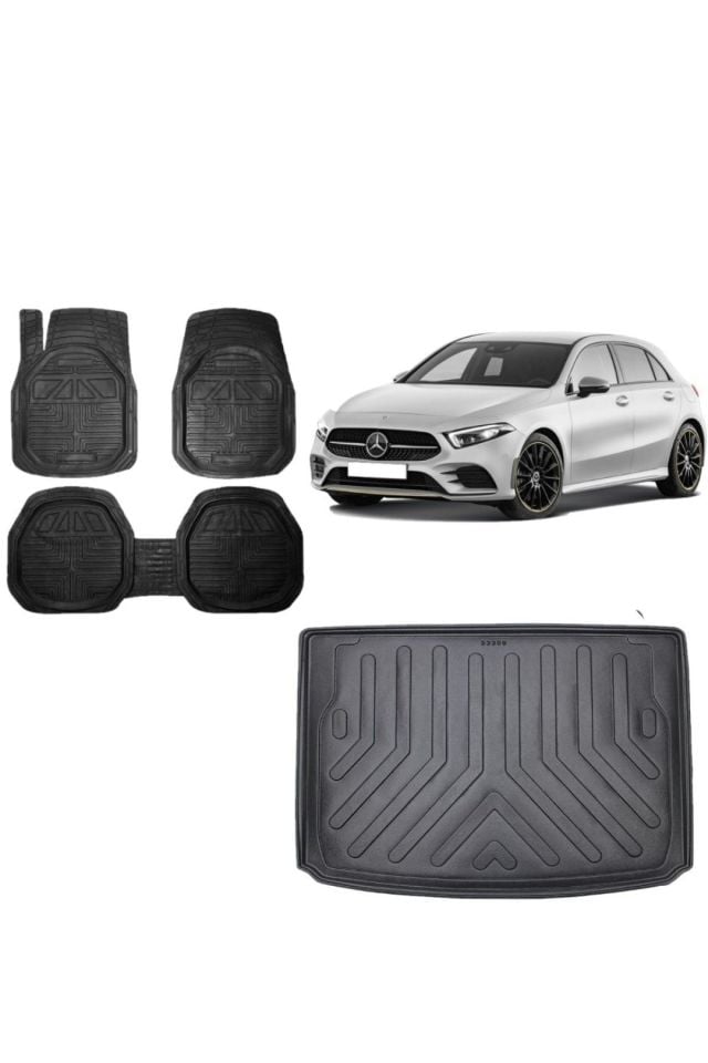 Mercedes A Serisi Hatchback Cepsiz 2022 Model 3d Bagaj Havuzu+3d Havuzlu Paspas Takımı