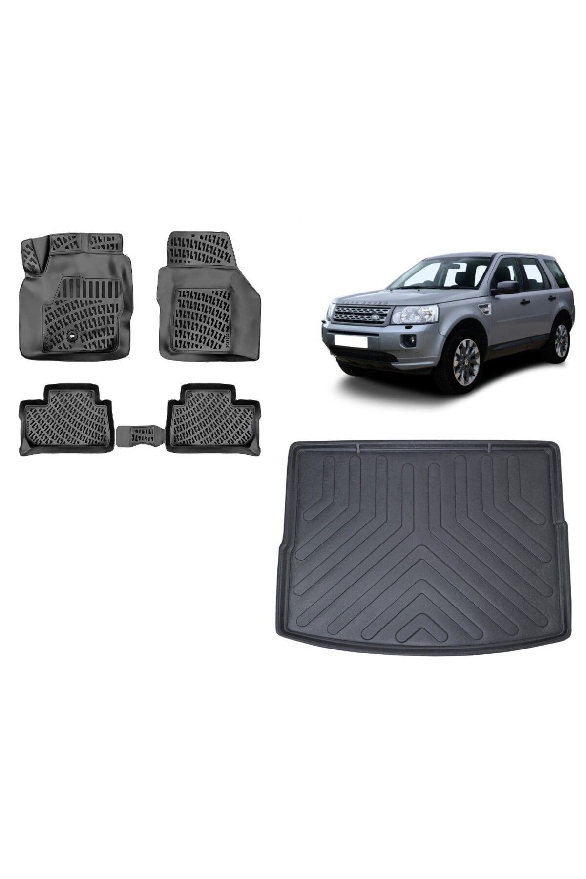 Land Rover Freelander 2014 Model 3D Bagaj Havuzu+3D Havuzlu Araca Özel Paspas Takımı