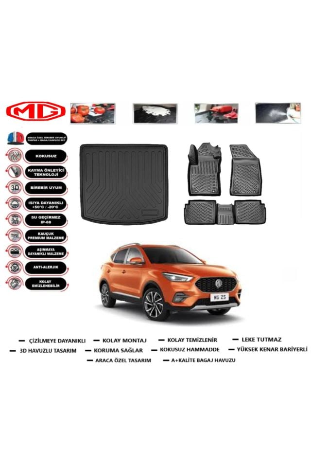 MG ZS  Benzinli 2025 Model Üst Bagaj Havuzu Araca Özel Paspas Takımı Prrox