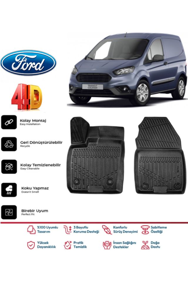 Ford Courier 2021 Model 4D Havuzlu Paspas