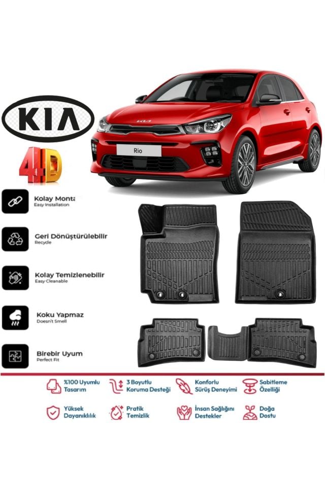 Kia Rio 2022 Model 4D Havuzlu Paspas
