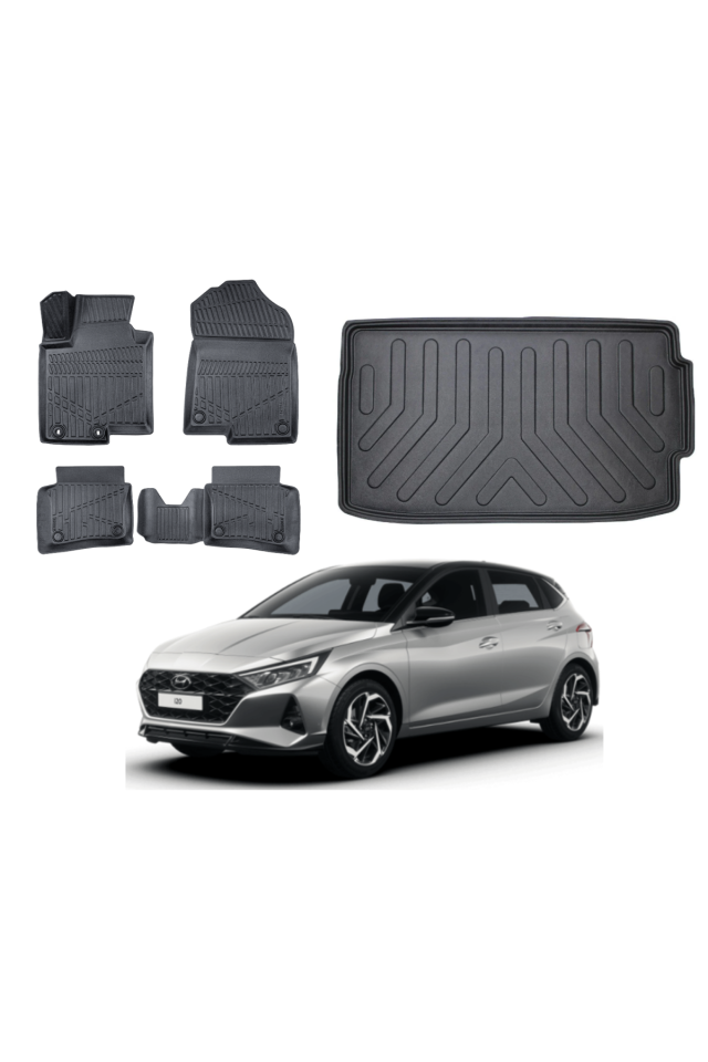 Hyundai i20 2021 Model  Elite Paket 3D Bagaj Havuzu+3D Araca Özel Paspas Takımı Luxury Serisi