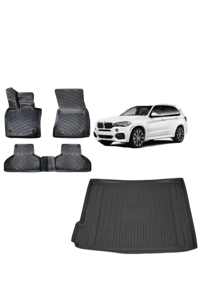 Bmw X5 2015 Model 3D Bagaj Havuzu+3D Havuzlu Araca Özel Paspas Takımı