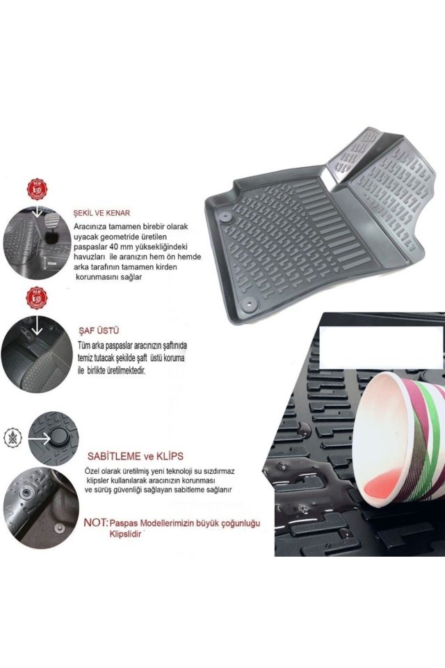 Land Rover Range Rover Sport 2005-2012 Arası 3D Bagaj Havuzu+3D Havuzlu Araca Özel Paspas Takımı